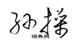 駱恆光孫操草書個性簽名怎么寫
