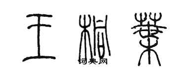 陳墨王桐葉篆書個性簽名怎么寫