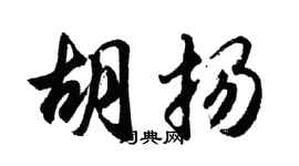 胡問遂胡揚行書個性簽名怎么寫