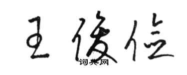 駱恆光王俊儉草書個性簽名怎么寫