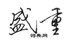 駱恆光盛重行書個性簽名怎么寫