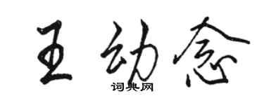 駱恆光王幼念行書個性簽名怎么寫