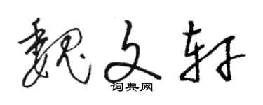 駱恆光魏文軒草書個性簽名怎么寫