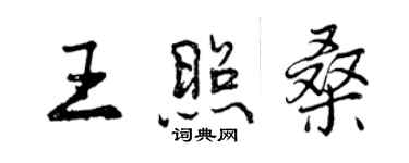 曾慶福王照桑行書個性簽名怎么寫