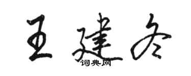 駱恆光王建冬行書個性簽名怎么寫