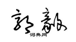 朱錫榮郭毅草書個性簽名怎么寫