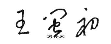 駱恆光王閩初草書個性簽名怎么寫