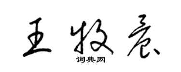 梁錦英王牧晨草書個性簽名怎么寫