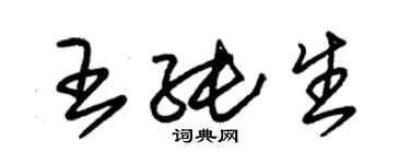 朱錫榮王純生草書個性簽名怎么寫