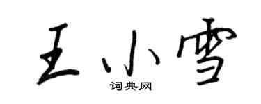 王正良王小雪行書個性簽名怎么寫