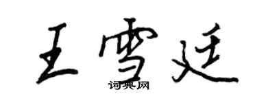 王正良王雪廷行書個性簽名怎么寫