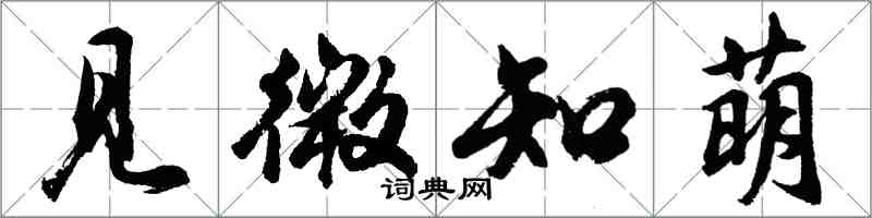 胡問遂見微知萌行書怎么寫