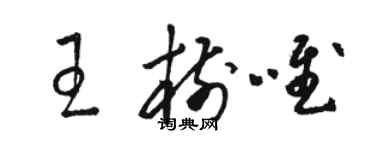 駱恆光王樹唯草書個性簽名怎么寫