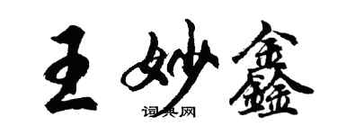 胡問遂王妙鑫行書個性簽名怎么寫