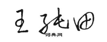 駱恆光王純田草書個性簽名怎么寫