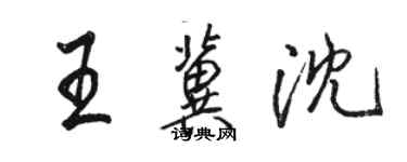 駱恆光王冀沈行書個性簽名怎么寫