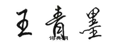 駱恆光王青墨行書個性簽名怎么寫