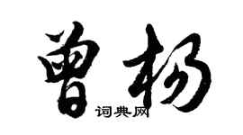 胡問遂曾楊行書個性簽名怎么寫