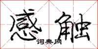 龐中華感觸行書怎么寫