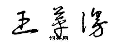 曾慶福王苹漫草書個性簽名怎么寫