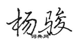 駱恆光楊駿行書個性簽名怎么寫