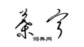 梁錦英葉寧草書個性簽名怎么寫