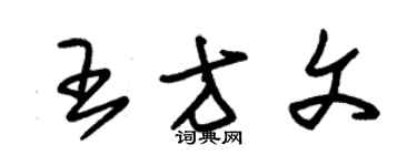 朱錫榮王方文草書個性簽名怎么寫