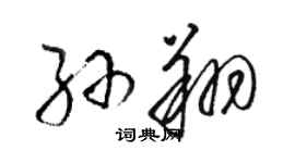 駱恆光孫翔草書個性簽名怎么寫