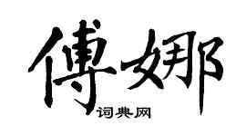 翁闓運傅娜楷書個性簽名怎么寫
