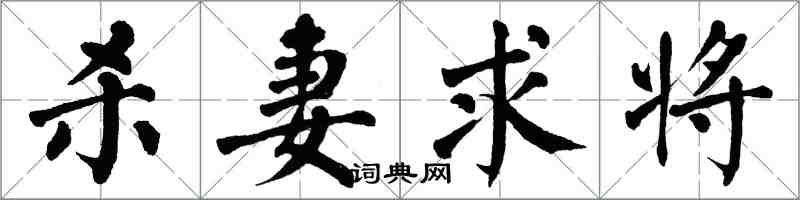 翁闓運殺妻求將楷書怎么寫