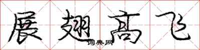 龐中華展翅高飛行書怎么寫