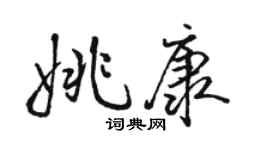 駱恆光姚康行書個性簽名怎么寫