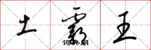 梁錦英土霸王草書怎么寫