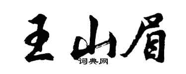胡問遂王山眉行書個性簽名怎么寫