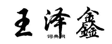 胡問遂王澤鑫行書個性簽名怎么寫