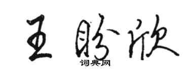 駱恆光王盼欣行書個性簽名怎么寫