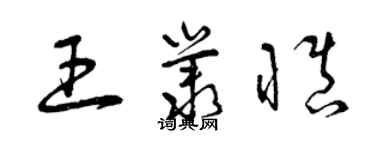 曾慶福王叢慎草書個性簽名怎么寫