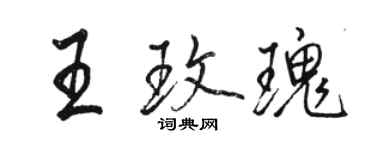 駱恆光王玫瑰行書個性簽名怎么寫