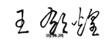 駱恆光王郁煌草書個性簽名怎么寫