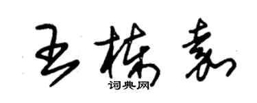 朱錫榮王棟嘉草書個性簽名怎么寫