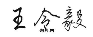 駱恆光王令毅行書個性簽名怎么寫