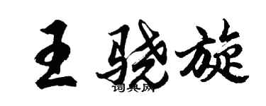 胡問遂王驍旋行書個性簽名怎么寫