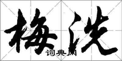 胡問遂梅洗行書怎么寫