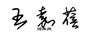 朱錫榮王嘉蓓草書個性簽名怎么寫