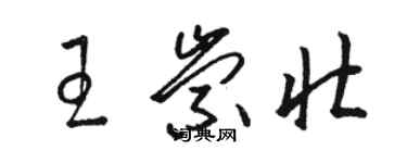 駱恆光王崇壯草書個性簽名怎么寫