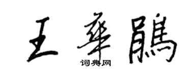 王正良王華鵑行書個性簽名怎么寫