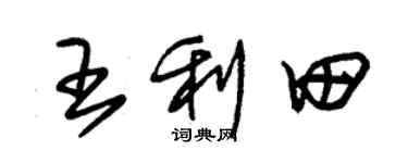 朱錫榮王利田草書個性簽名怎么寫