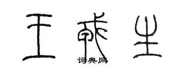 陳墨王戎生篆書個性簽名怎么寫