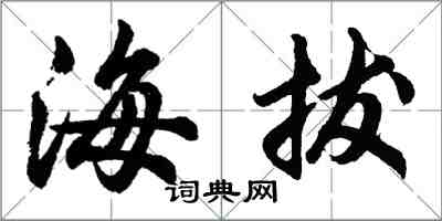 胡問遂海拔行書怎么寫