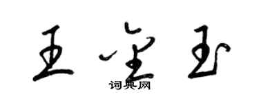 梁錦英王金玉草書個性簽名怎么寫
